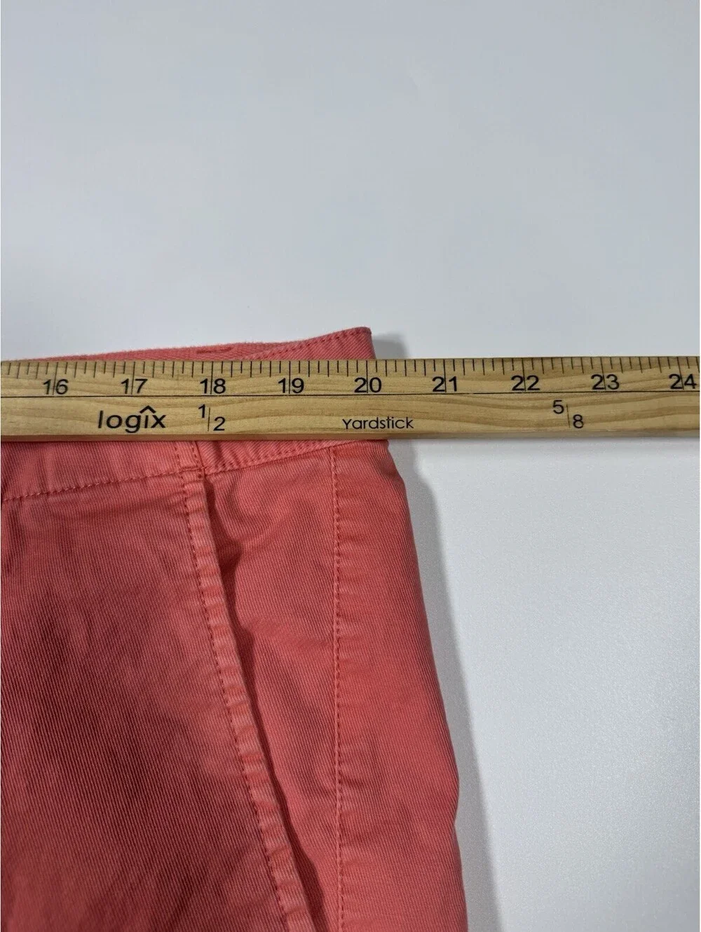 Psycho Bunny Men’s Coral Chino Shorts Size 40 Stretch Flat Front Casual